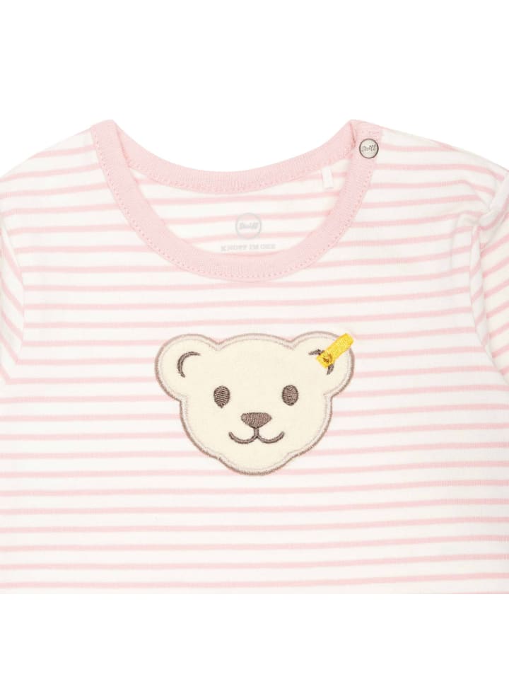 Steiff Strampler in Rosa/Weiß günstig kaufen