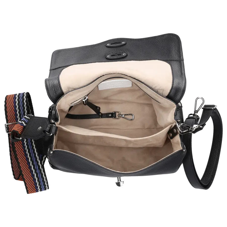 Zanellato - Schultertasche S POSTINA DAILY Schwarz - schwarz
