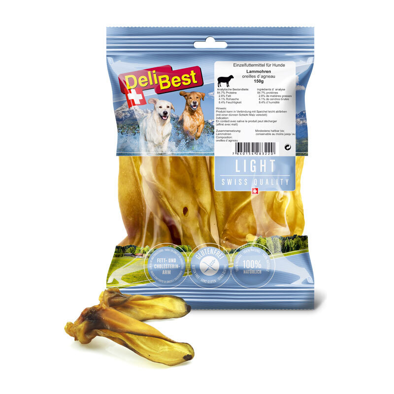 DeliBest Snacks DeliBest Light Lammohren 150g
