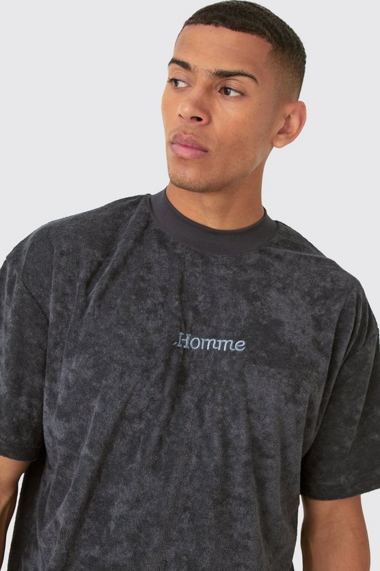 Oversize Frottee Homme T-Shirt