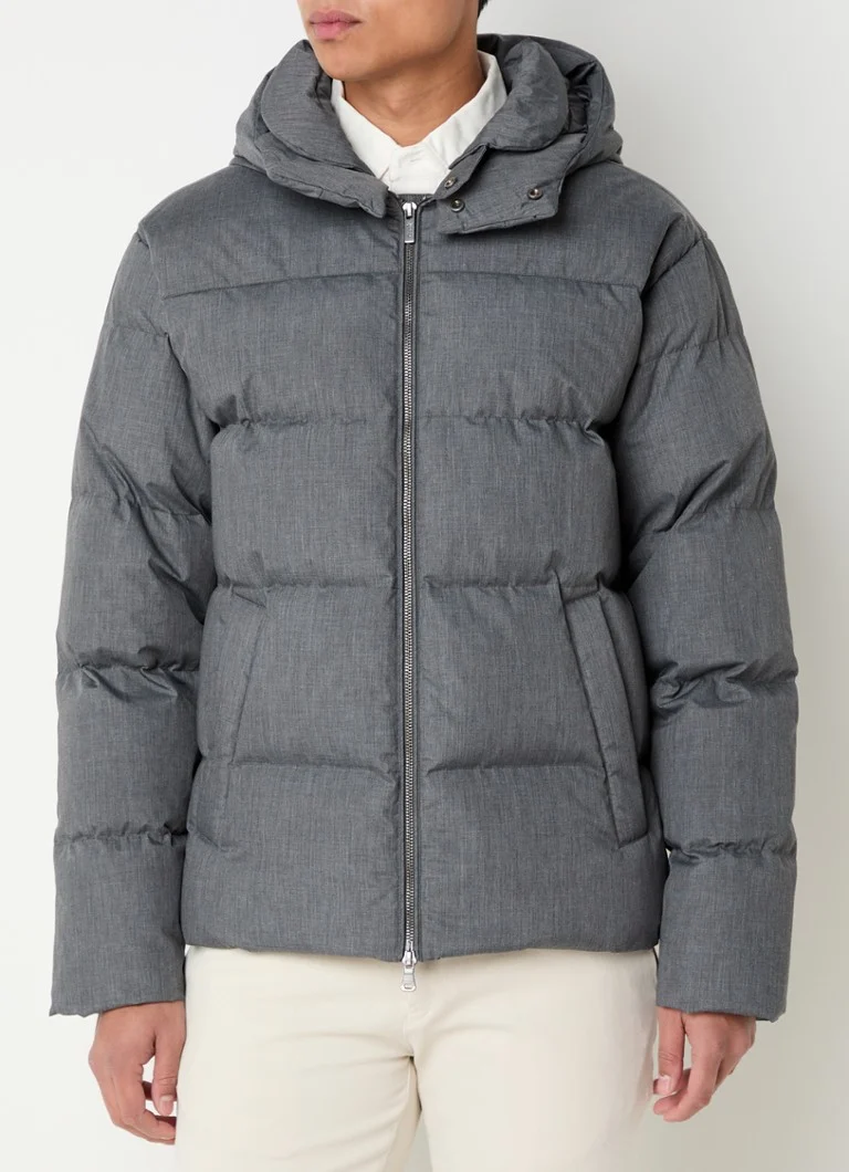 Boggi Milano down-filled puffer jacket with detachable collar