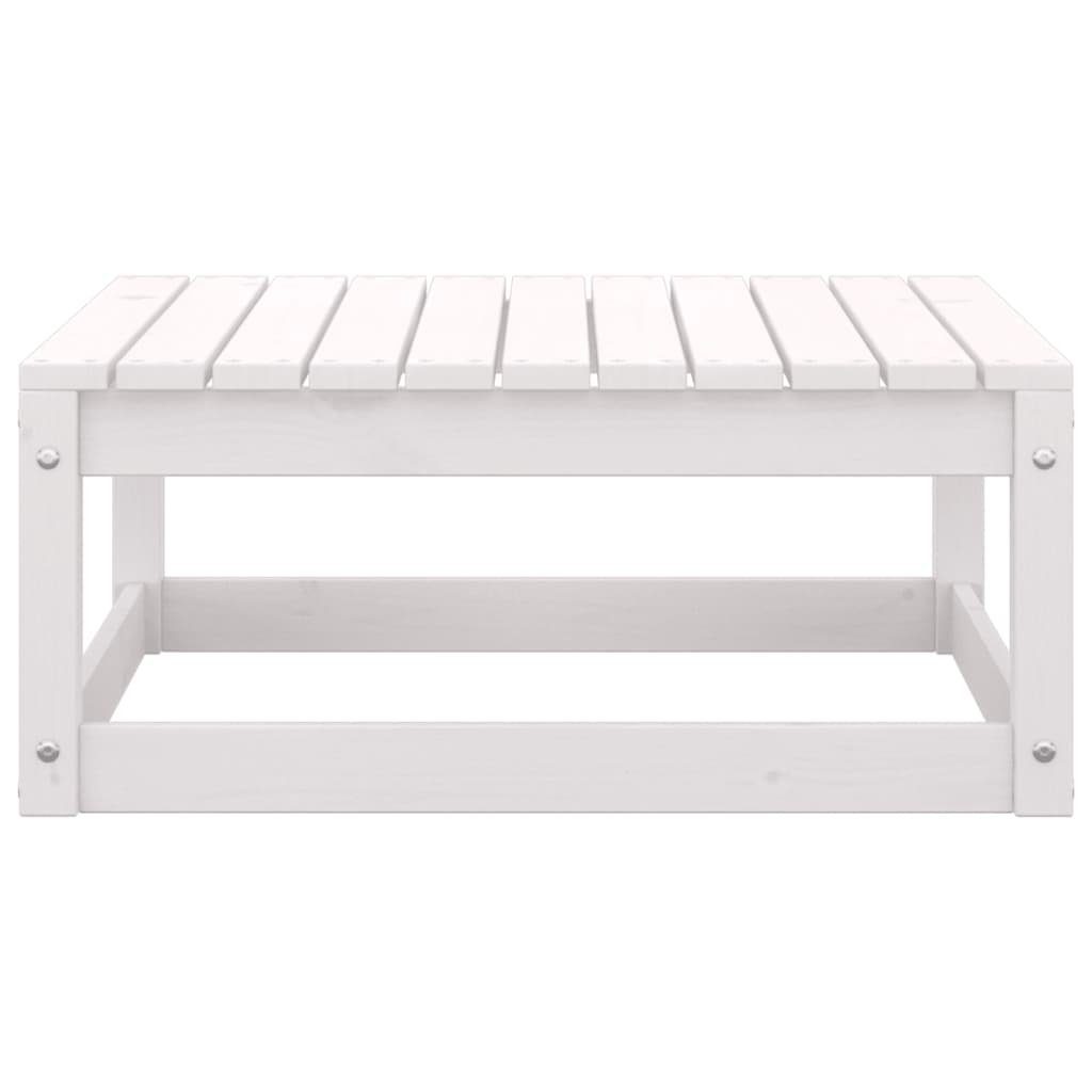 vidaXL Loungesofa 2-tlg. Garten-Lounge-Set mit Kissen Weiß Kiefer Massivholz, 1 Teile