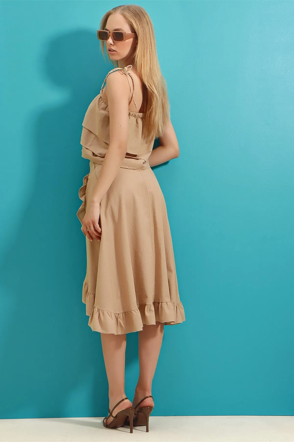 Trend Alaçatı Stili  Zweiteiler - Beige - Regular Fit