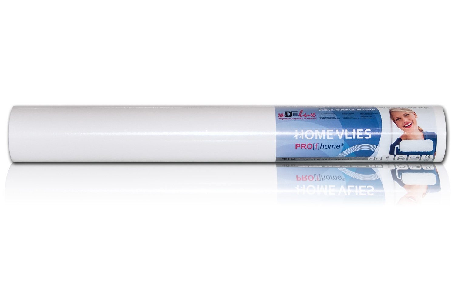 Profhome Vliestapete 399-120-O, glatt, matt, einfarbig, unifarben, (Renoviervlies Glattvlies Malervlies, 120 g/m2, 1 Rolle 10,05 m x 0,53 m / 5,33 m2), Reparaturvlies Anstrichvlies glasfaserfrei, atmungsaktiv, rissüberbrückend, überstreichbar