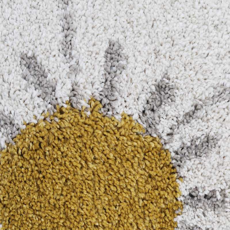 Tapis rond beige Bohemian Daisy