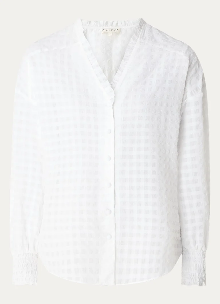 Phase Eight  Tara semi-transparante blouse met ruitdessin