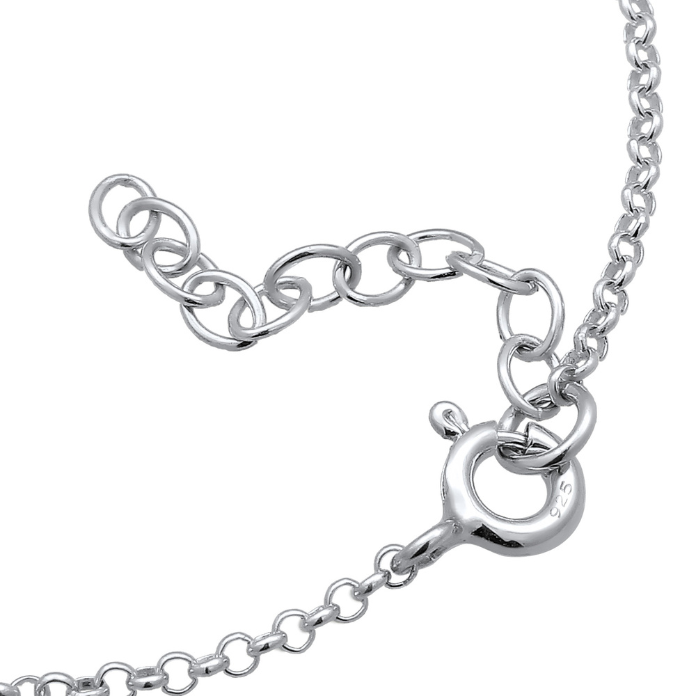 Elli Elli Bracelet Coeur avec Cristaux Bracelet Enfants- (925/1000) Argent Bracelet