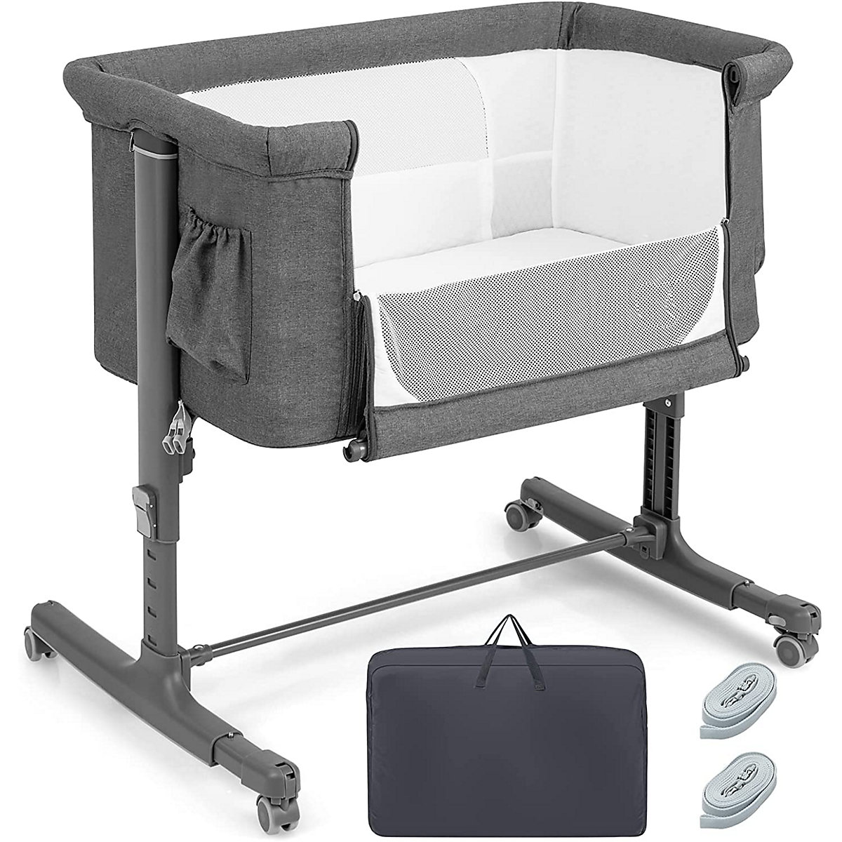 Beistellbett Babywiege inkl. Matratze Reisebett Höhenverstellbar