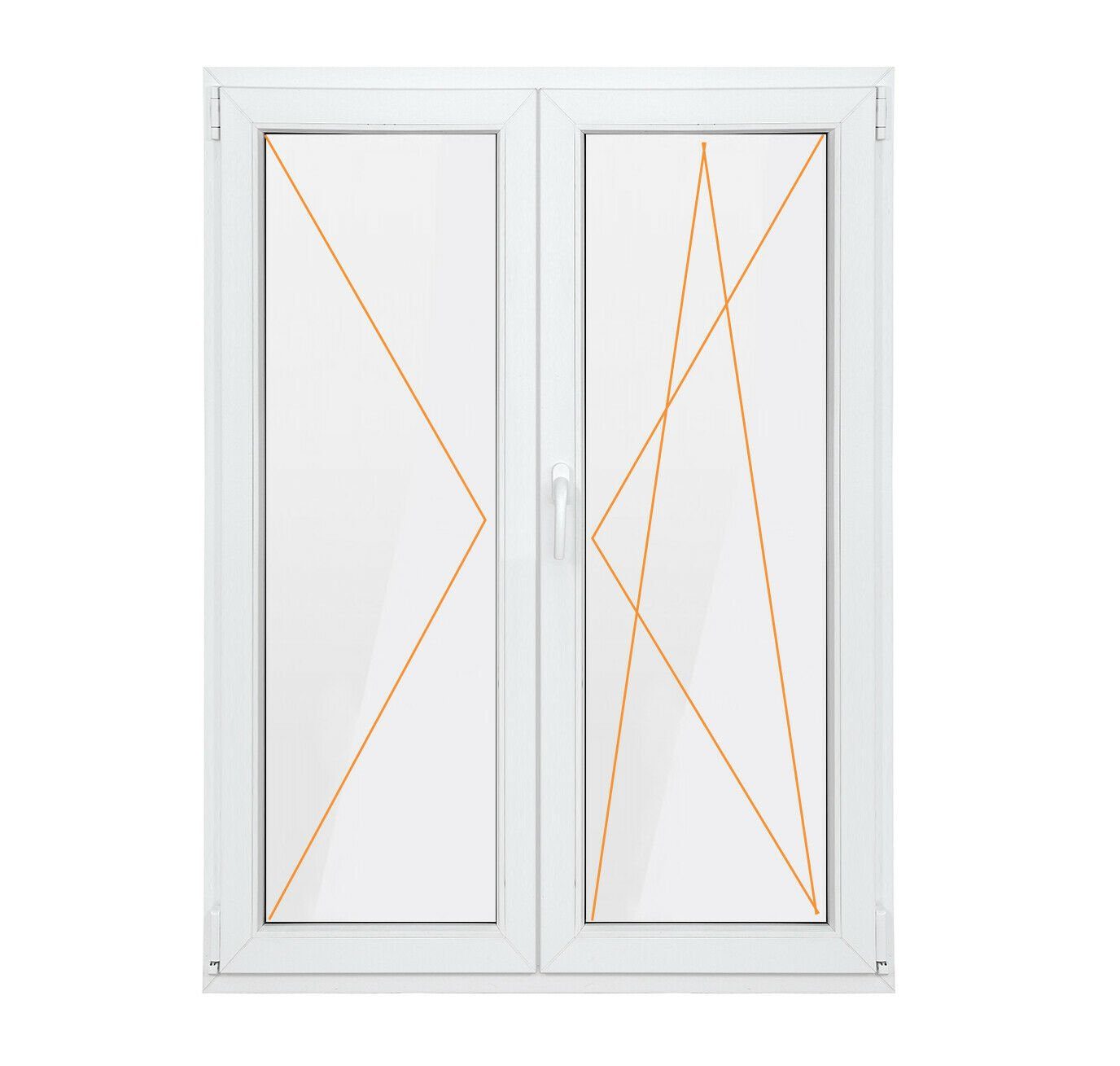 SN DECO GROUP Kunststofffenster Fenster 2 Flügel, 1000x1200, 2-fach Verglasung, weiß, 70 mm Profil, (Set), RC2 Sicherheitsbeschlag, Hochwertiges 5-Kammer-Profil