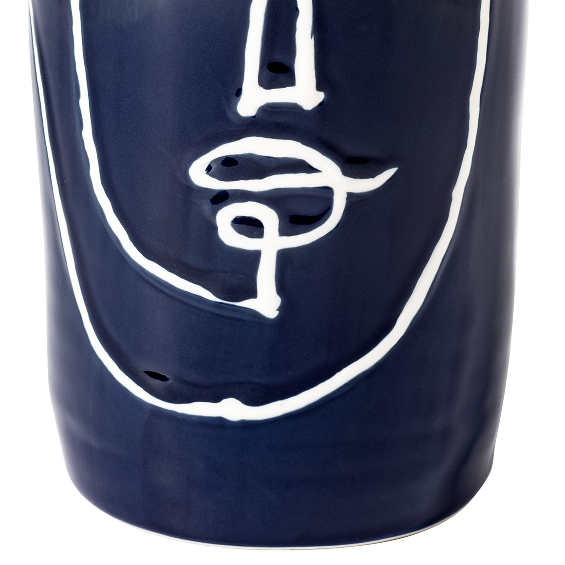 Vase mit abstraktem Gesicht