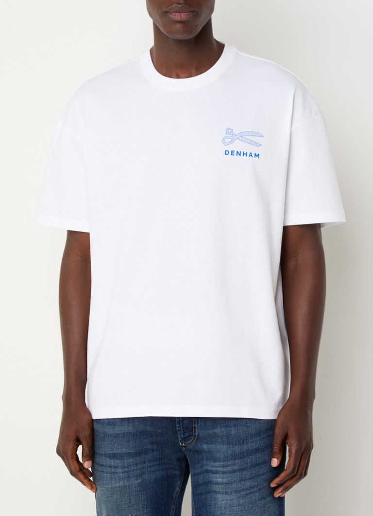 Denham Wear Better T-krekls ar logotipu un apdruku aizmugurē