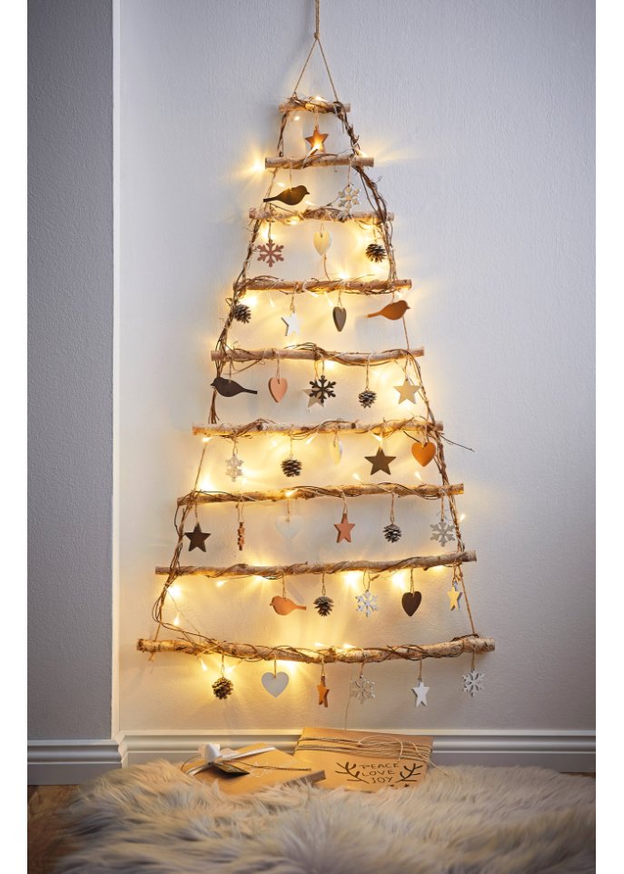 LED-Wanddeko im Weihnachtsbaum-Design