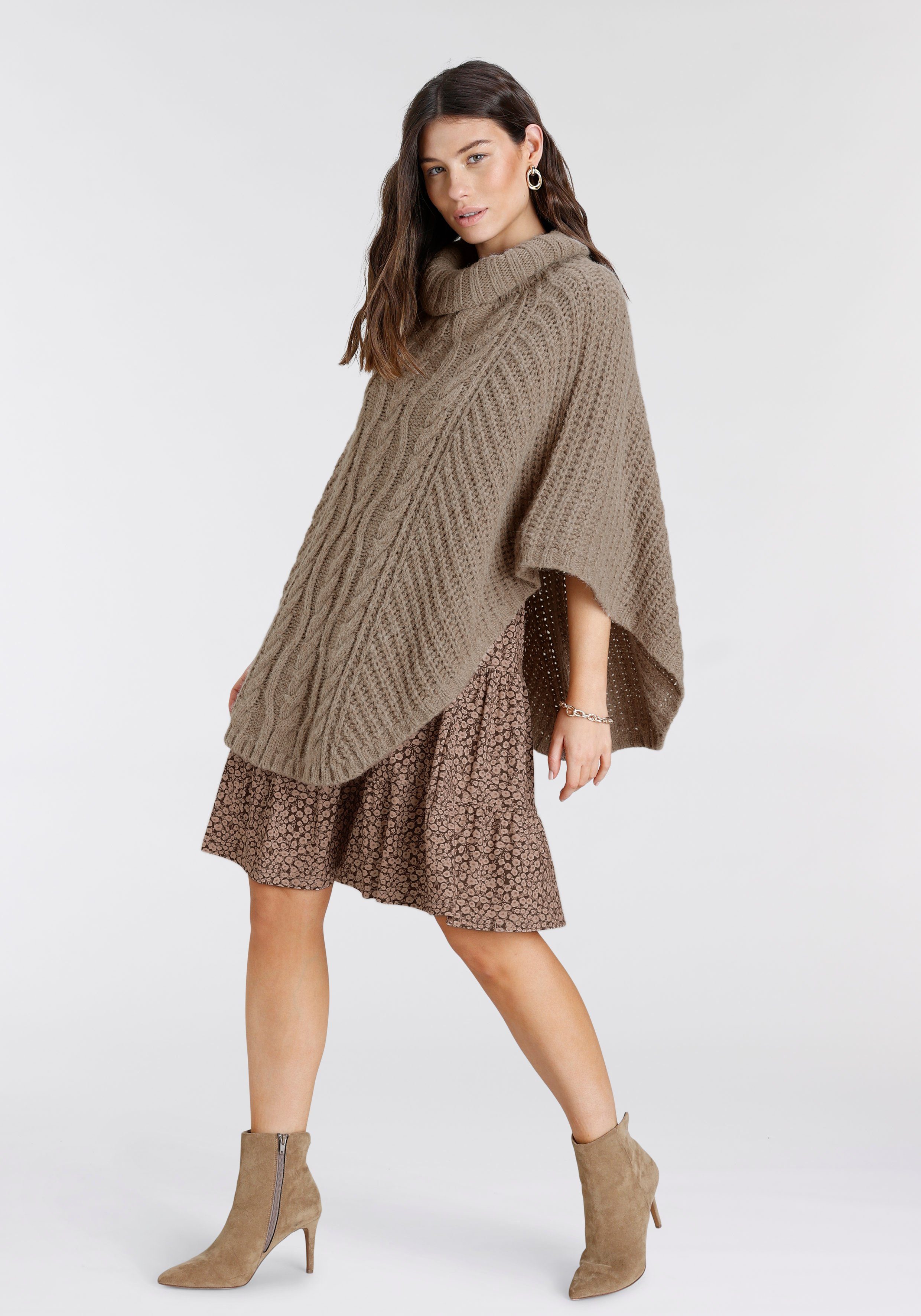 Laura Scott XXL-Schal, Strickponcho
