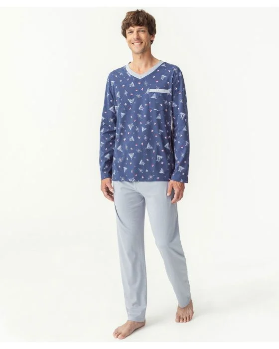 Pyjama en maille jersey coton peigné