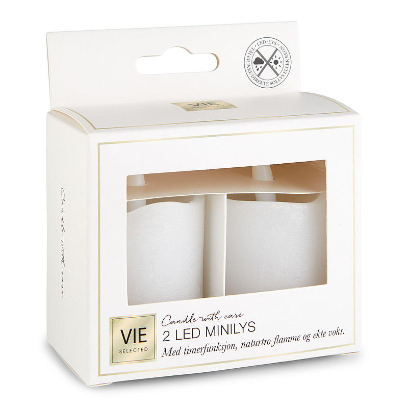 Vie Selected Minilys 2-pk LED timer voks