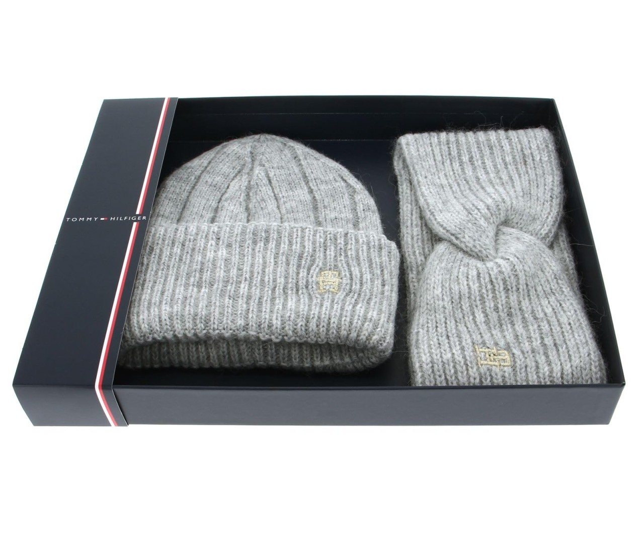 TOMMY HILFIGER Handtaschen grau GP TH TIMELESS BEANIE + HEADBAND