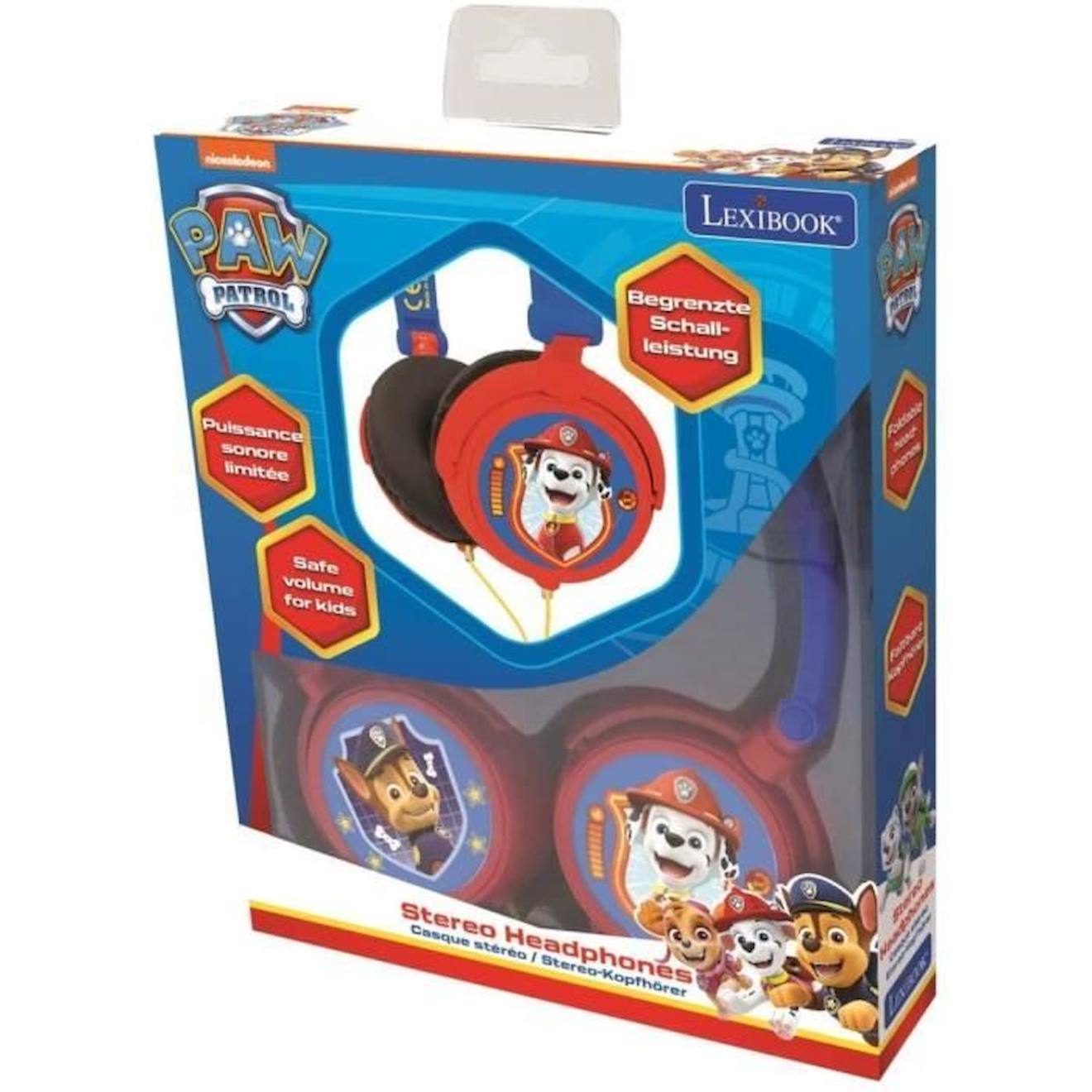 PAT' PATROUILLE Casque Casque stéréo filaire pliable pour enfants avec limitation de volume d'écoute