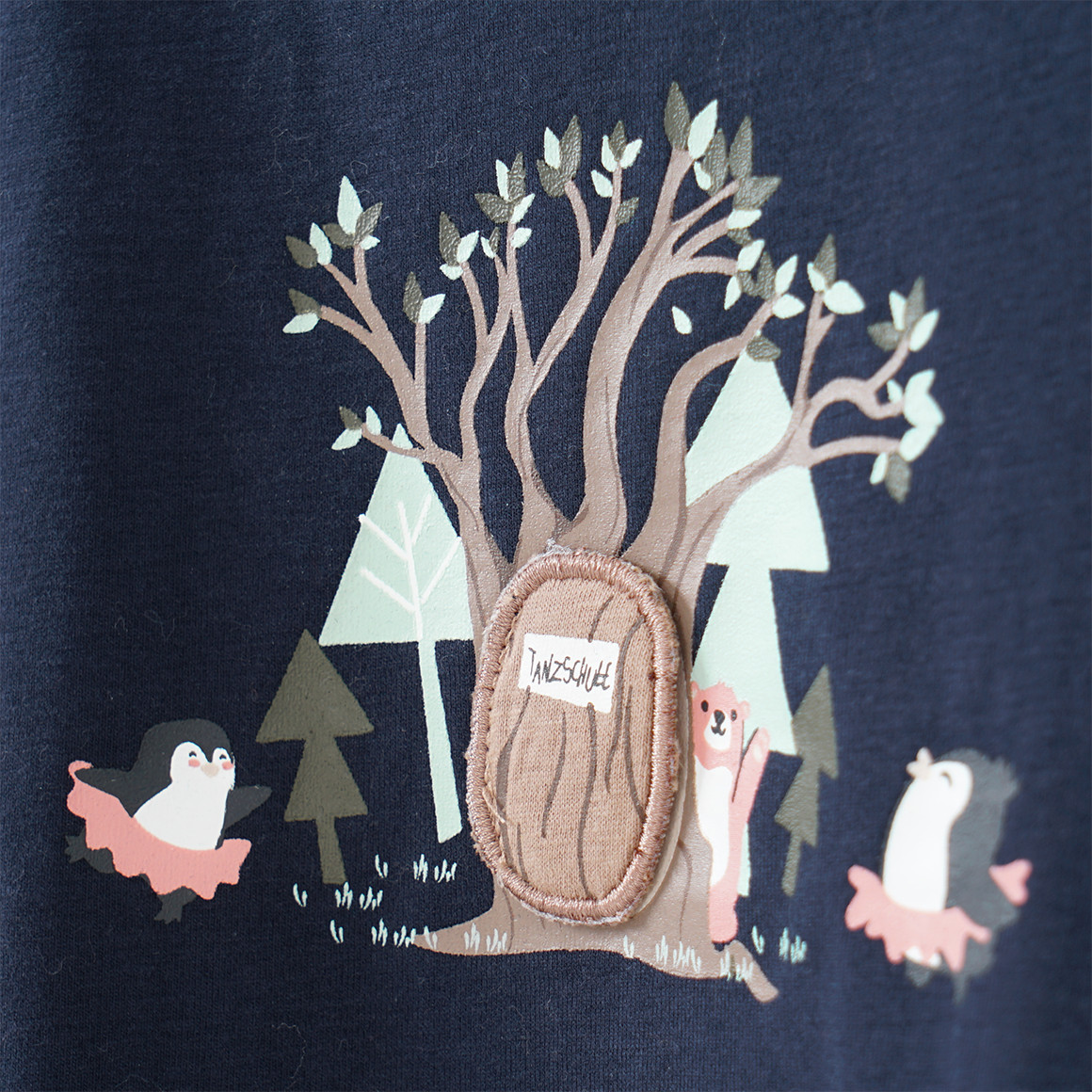 Baby Langarmshirt mit Print und Applikation