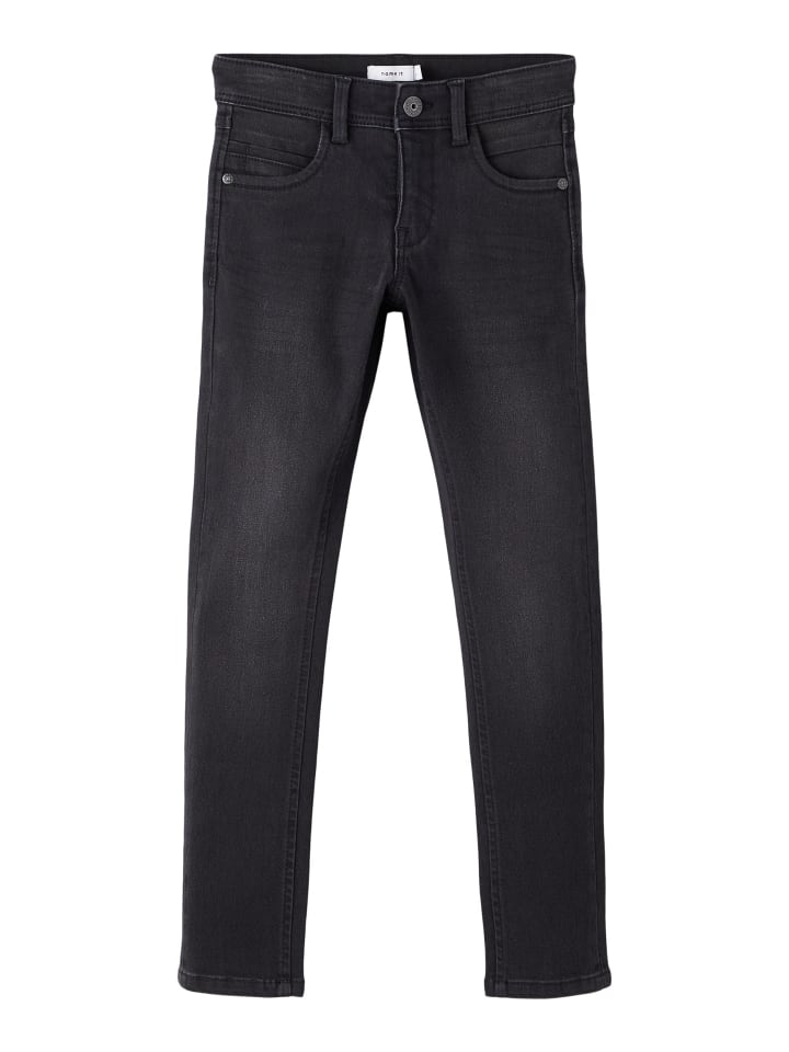 name it Jeans slim fit in black denim günstig kaufen