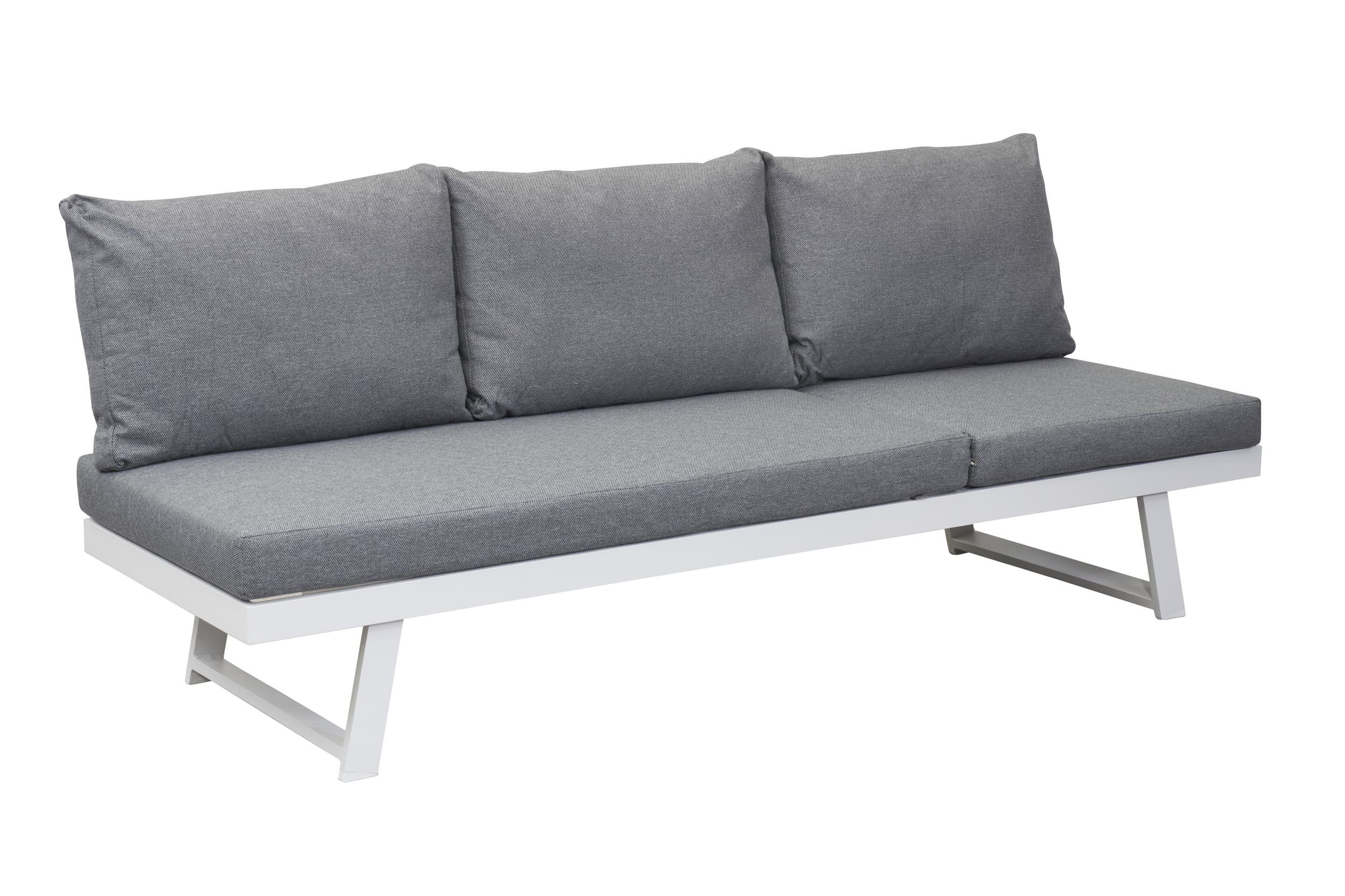 LC Garden Loungesofa LC Garden Sunewo Multifunktionssofa weiß 3-Sitzer Polstergarnitur