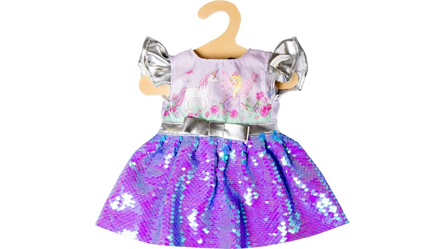 Heless - Kleid Fee und Einhorn mit Wendepailletten und silberner Krone
