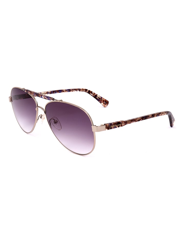 Longchamp Damen-Sonnenbrille in Gold-Braun/ Lila günstig kaufen 61