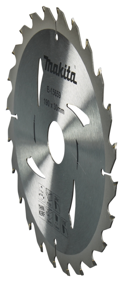 Makita Zubehör E-15659 Kreissägeblatt Holz 190 x 30 x 1,6 mm T24