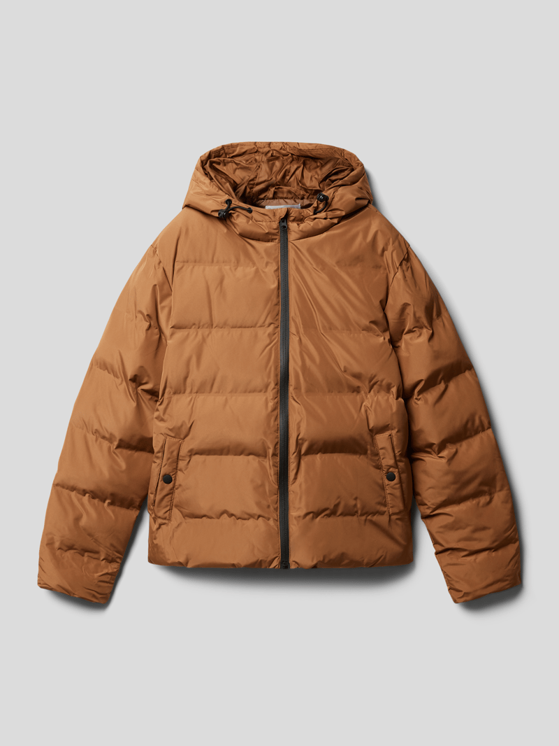 Jacke mit seitlichen Eingrifftaschen Modell 'jan' in haselnuss braun