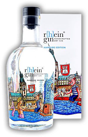 r(h)eingin Tilly Edition Hamburg r(h)eingin Tilly Edition Hamburg Gin aus der Rheinregion - als Kunstedition für Hamburg. 0,5	 Liter - Vol 46%