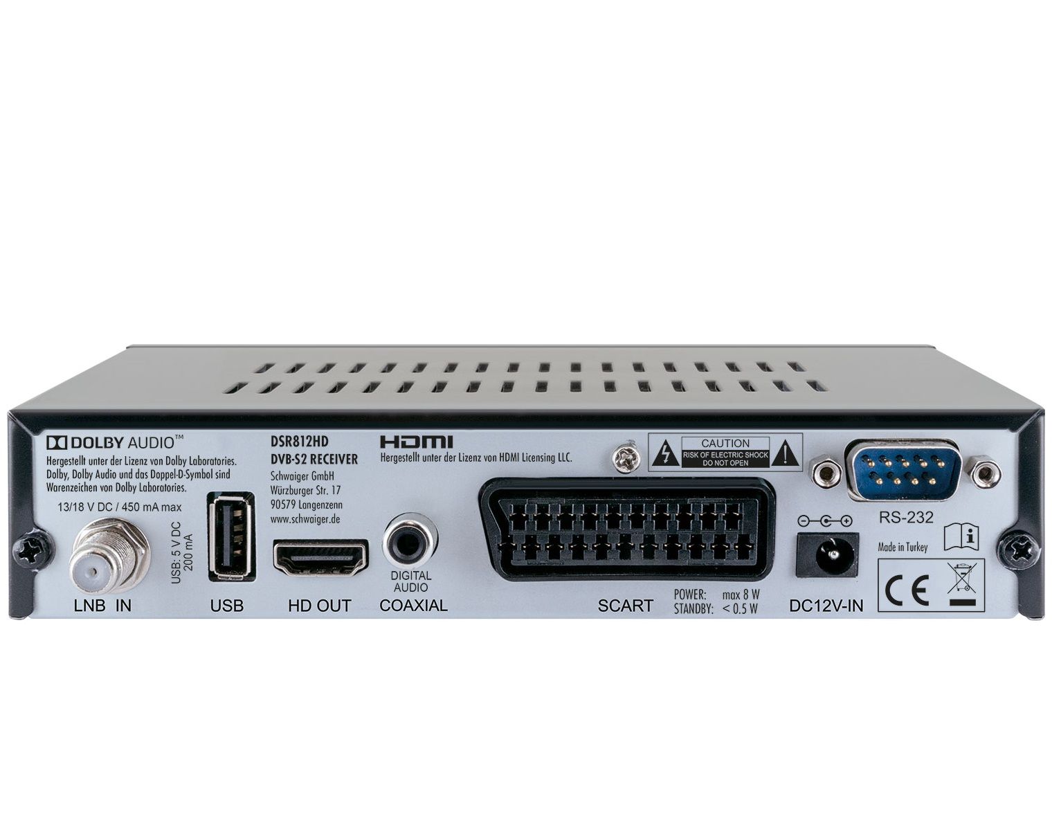 Schwaiger DSR812HD DVB-S2 Receiver