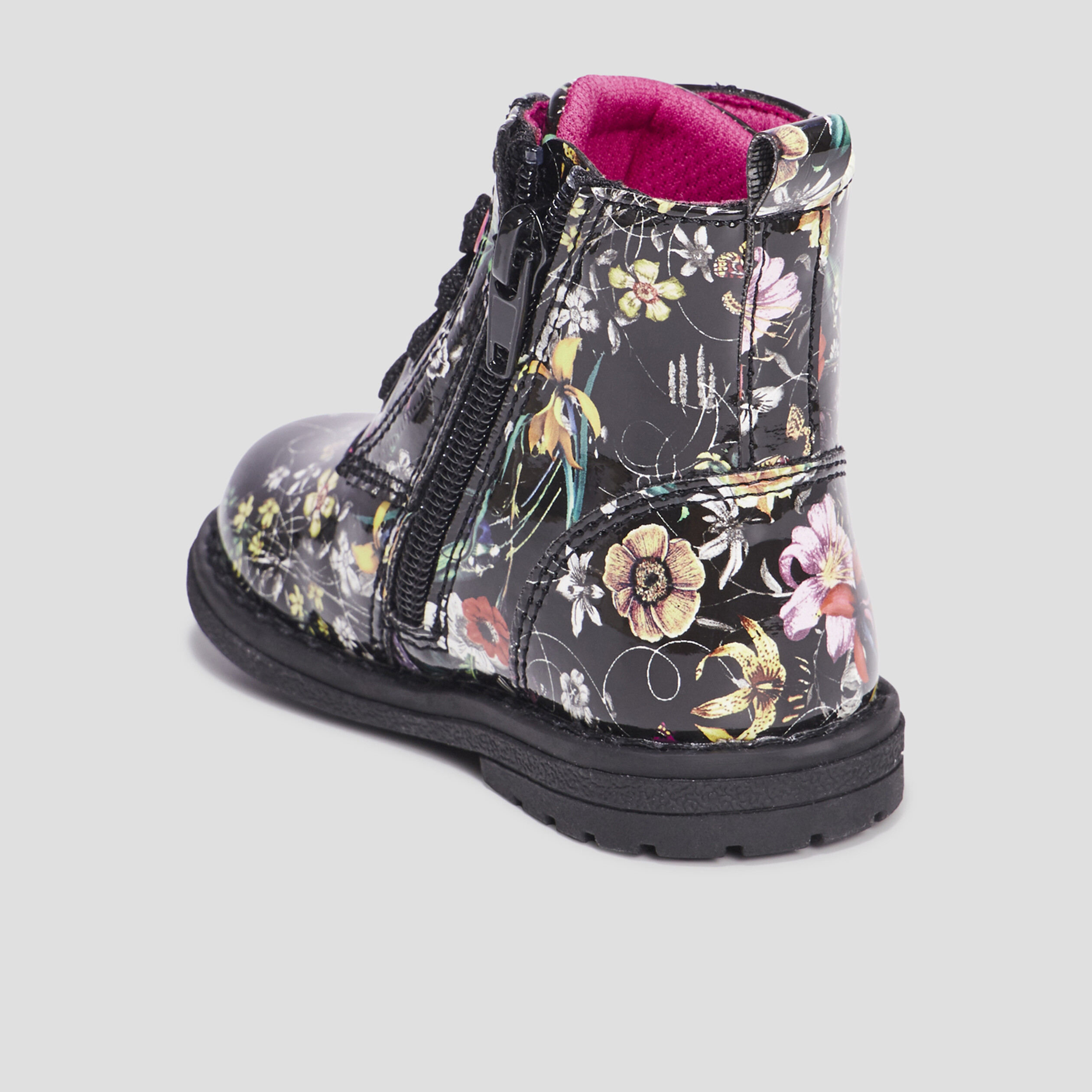 Bottines vernies à lacets multicolore bébé fille | La Halle