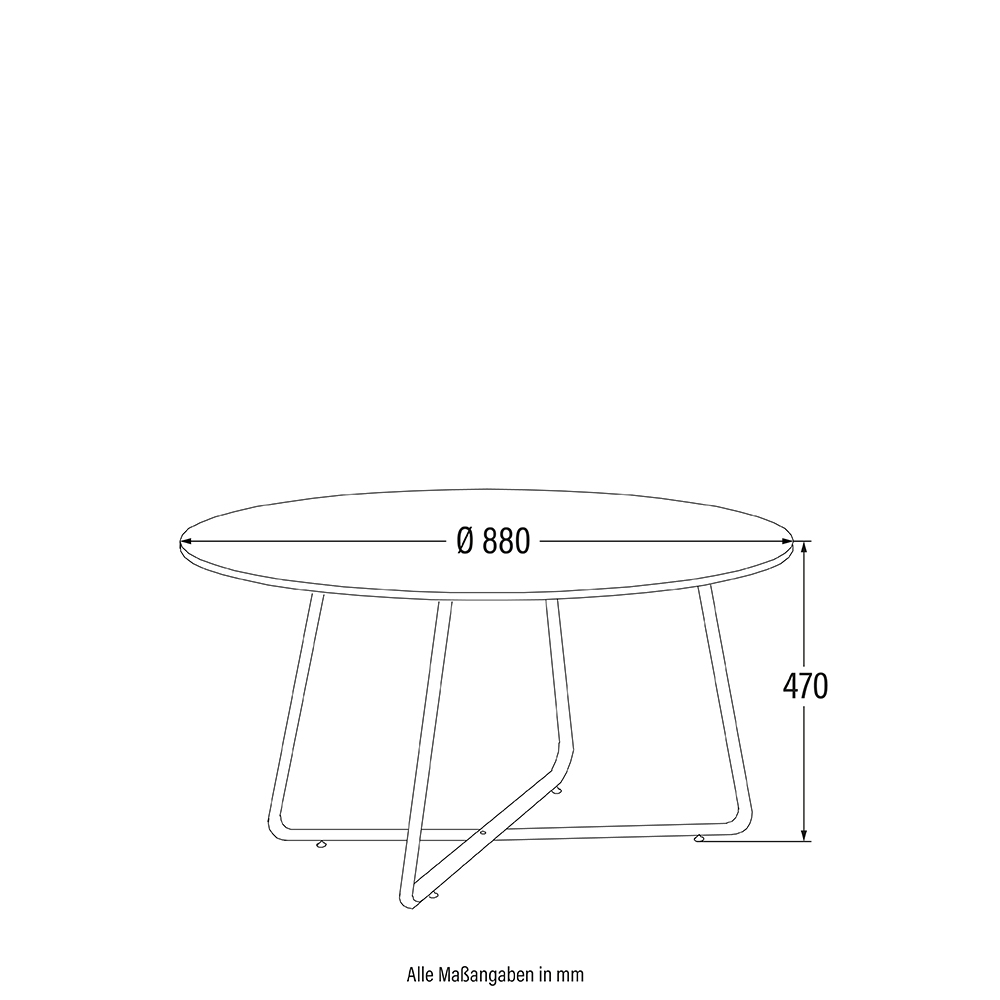 Home Deluxe HOME DELUXE Couchtisch Rund NOVARA -  Oiled Oak