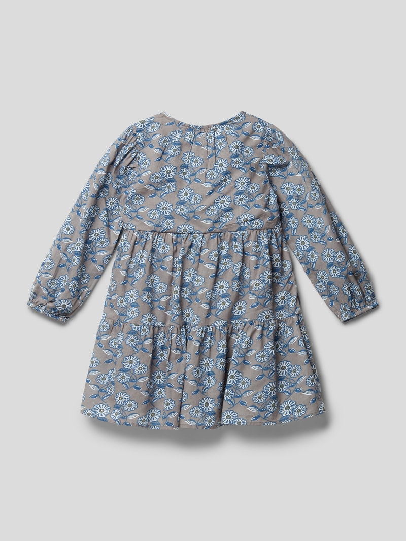 Blusenkleid mit Allover-Muster Modell 'llanes' in hellgrau