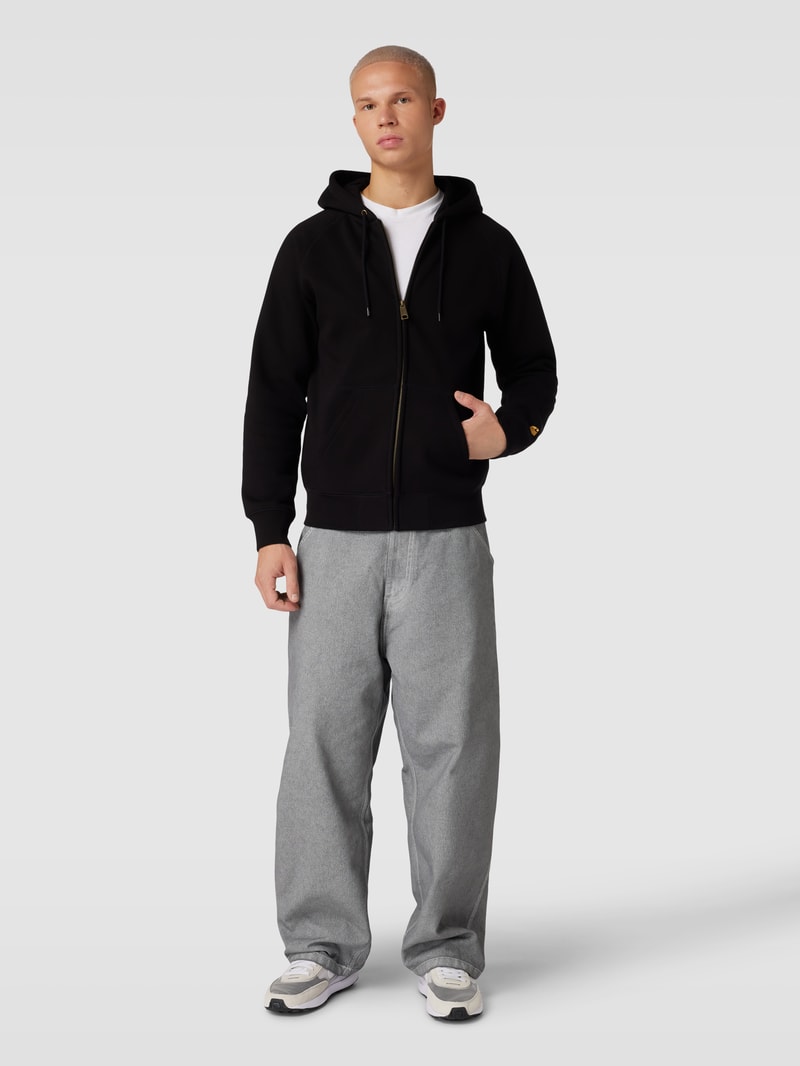 Bootcut Jeans in Melange-Optik in anthrazit meliert