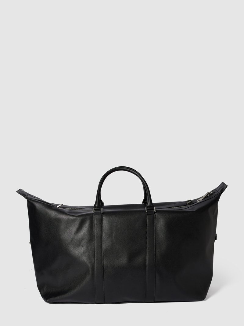 Weekender mit Label-Detail in schwarz