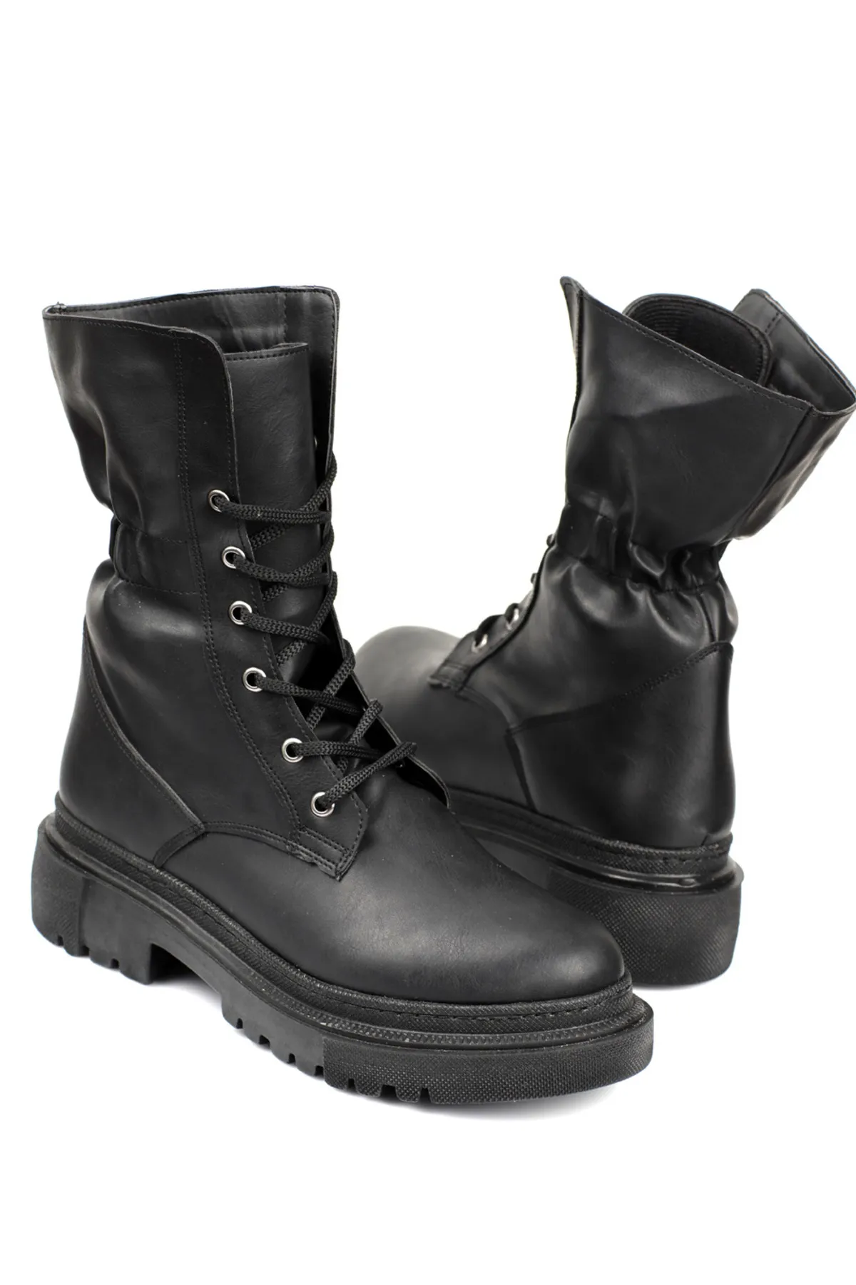 Capone Outfitters  Damen-Stiefeletten mit Kordelzug-Schnürung und Trac-Sohle