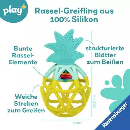 Play+ Rassel-Greifling: Ananas - Babyspielzeug ab 0 Monaten