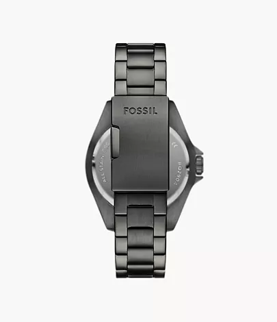 Fossil Outlet Uhr Dalton 3-Zeiger-Werk Edelstahl rauchgrau