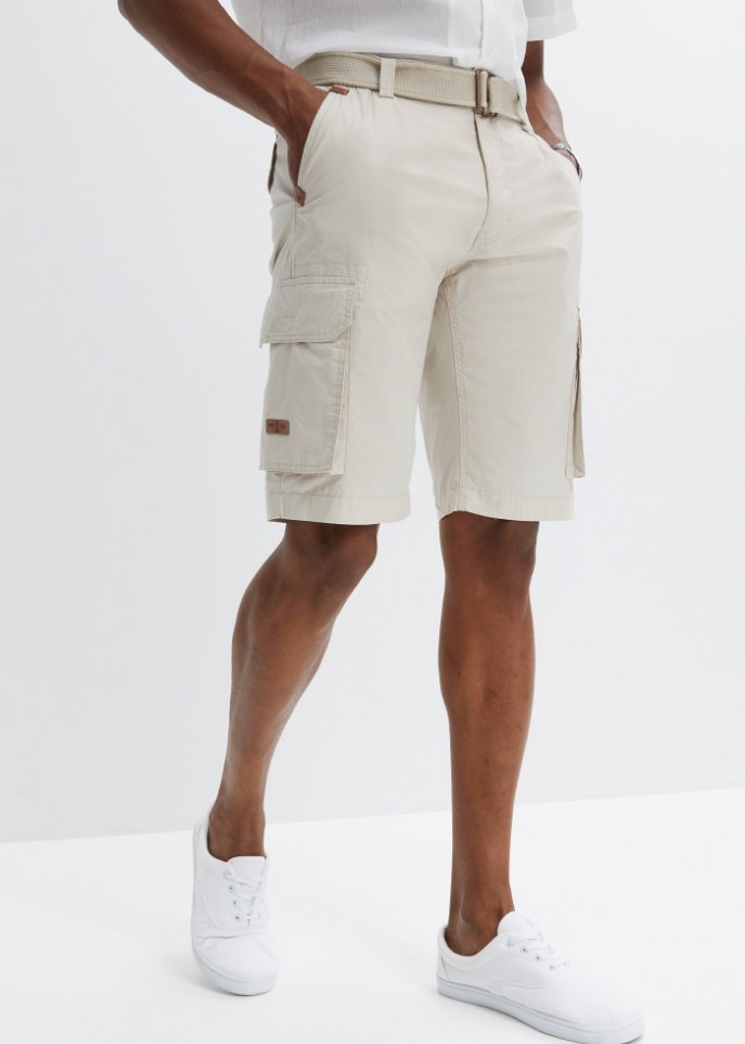Cargo-Bermuda mit Gürtel, Regular Fit