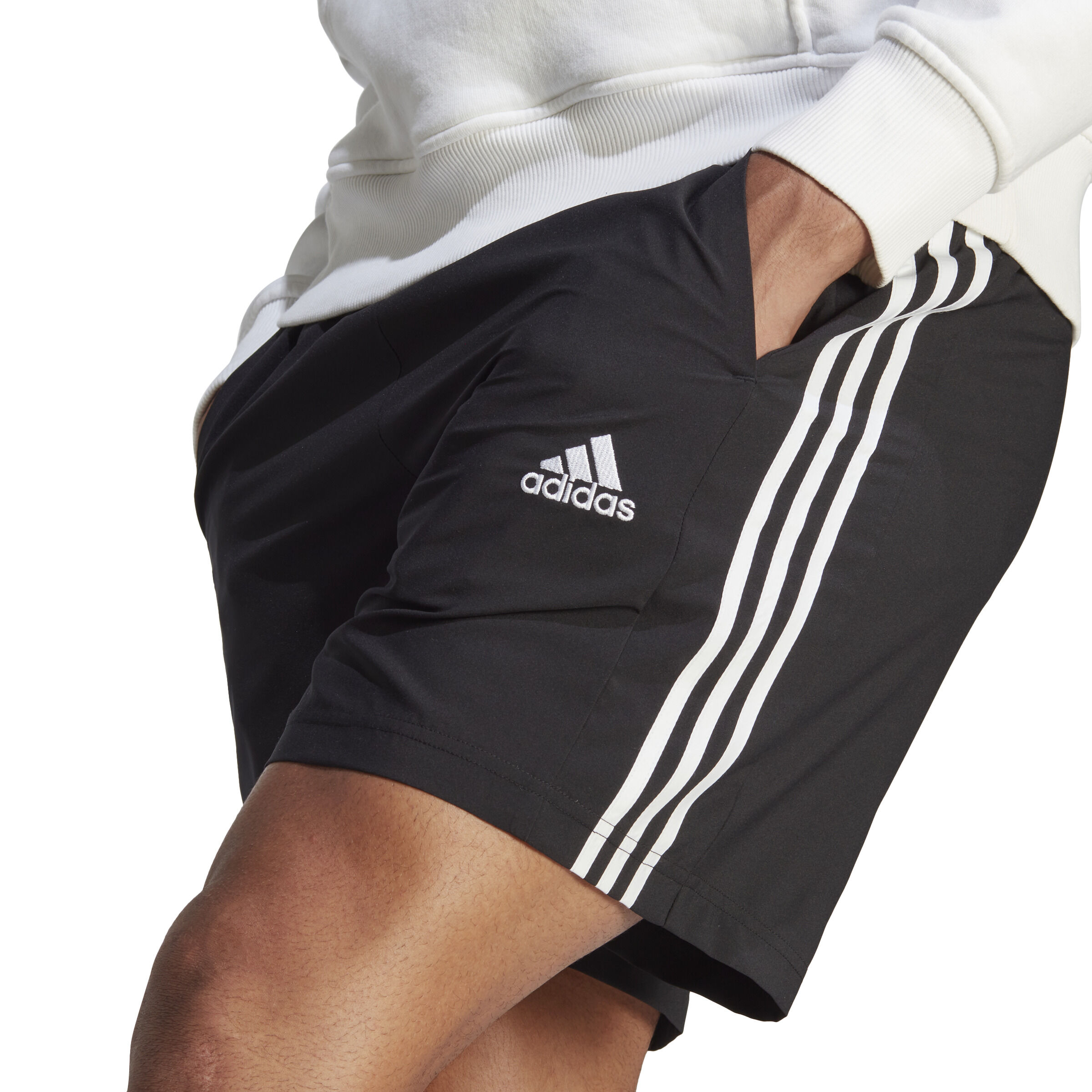 Essentials AEROREADY Chelsea 3-Stripes Shorts Herren - Schwarz, Weiß