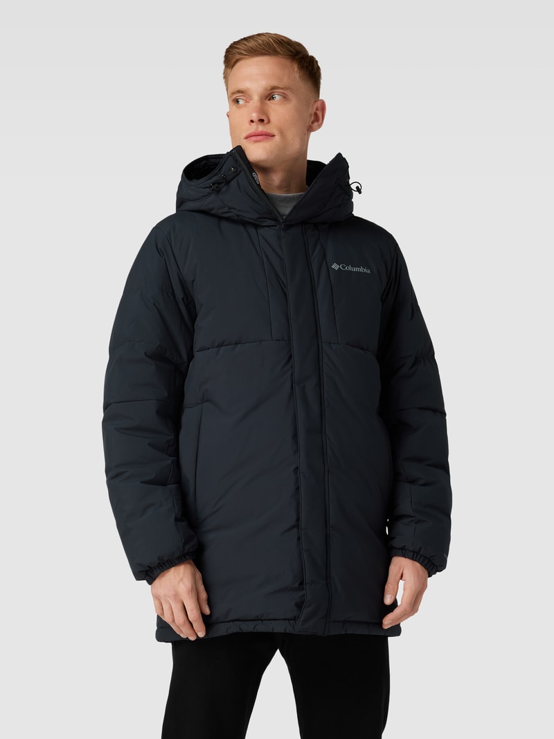 Daunenjacke mit Label-Print Modell 'Aldercrest' in schwarz