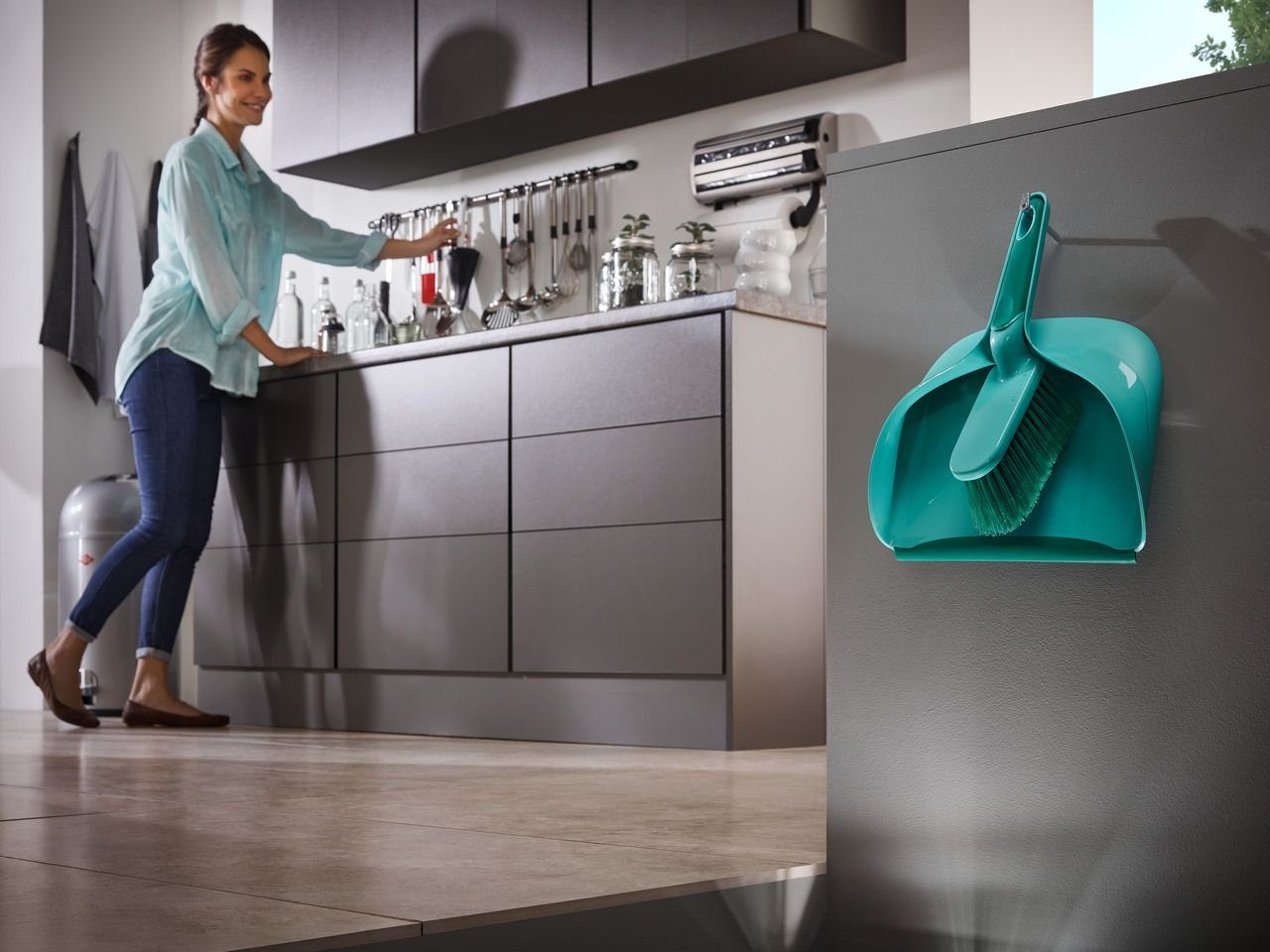 Leifheit Kehrmaschine Leifheit Handkehrset große Schaufel mit Handfeger