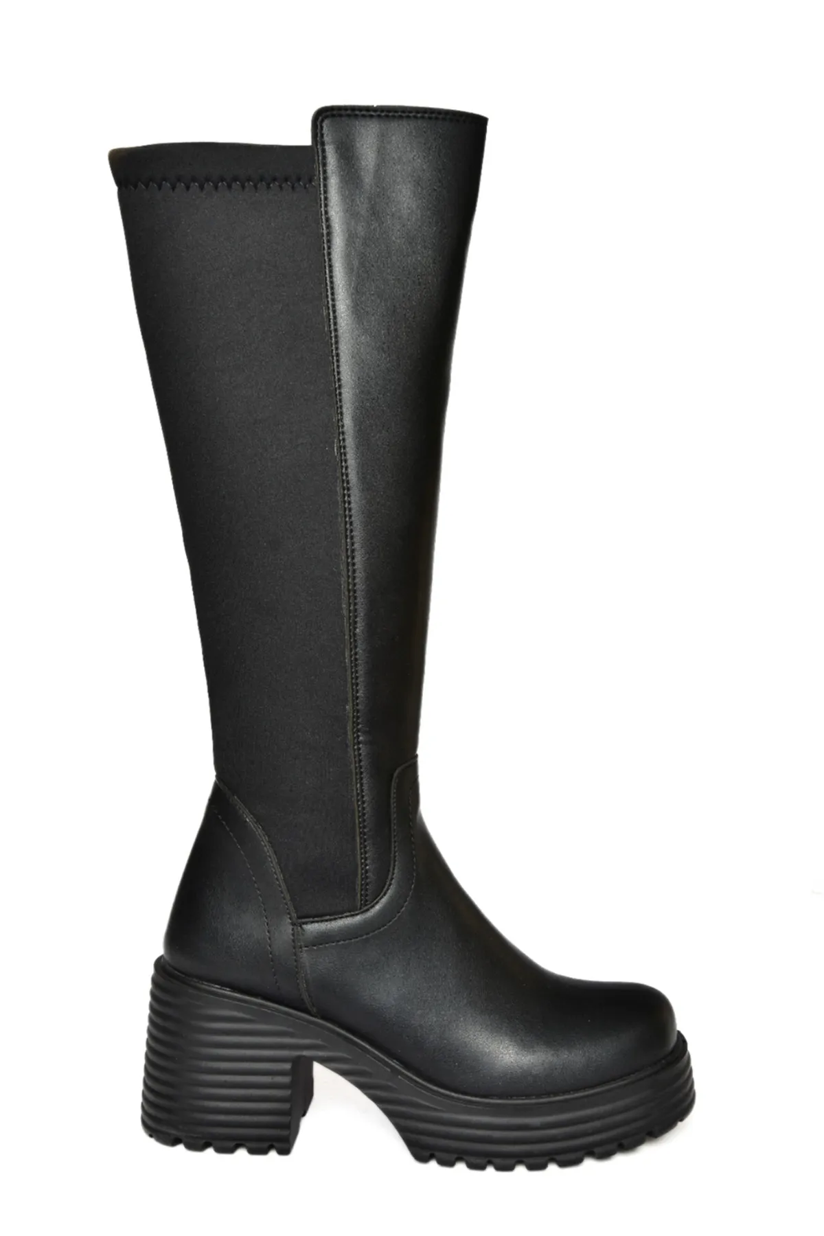 Fox Shoes  R996021709 Schwarze Damenstiefel mit dickem Absatz
