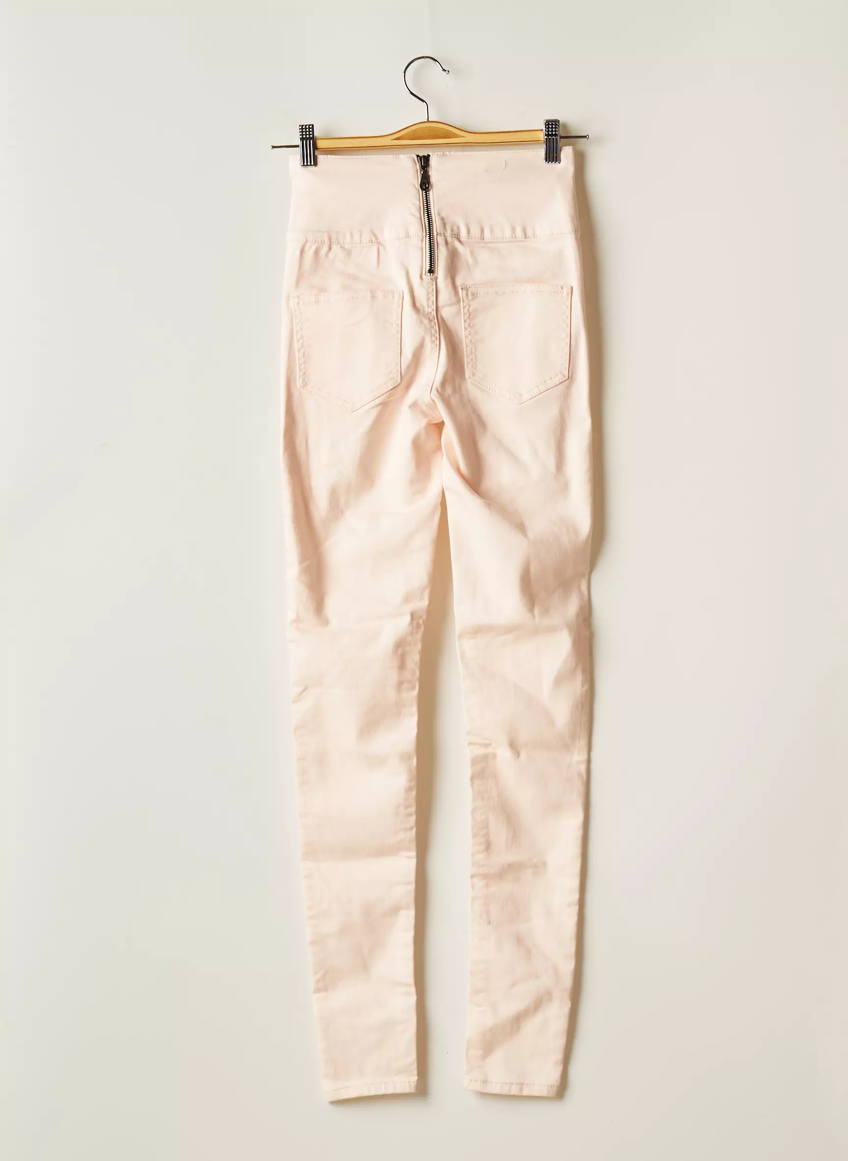 Pieces Pantalons Slim Femme couleur rose