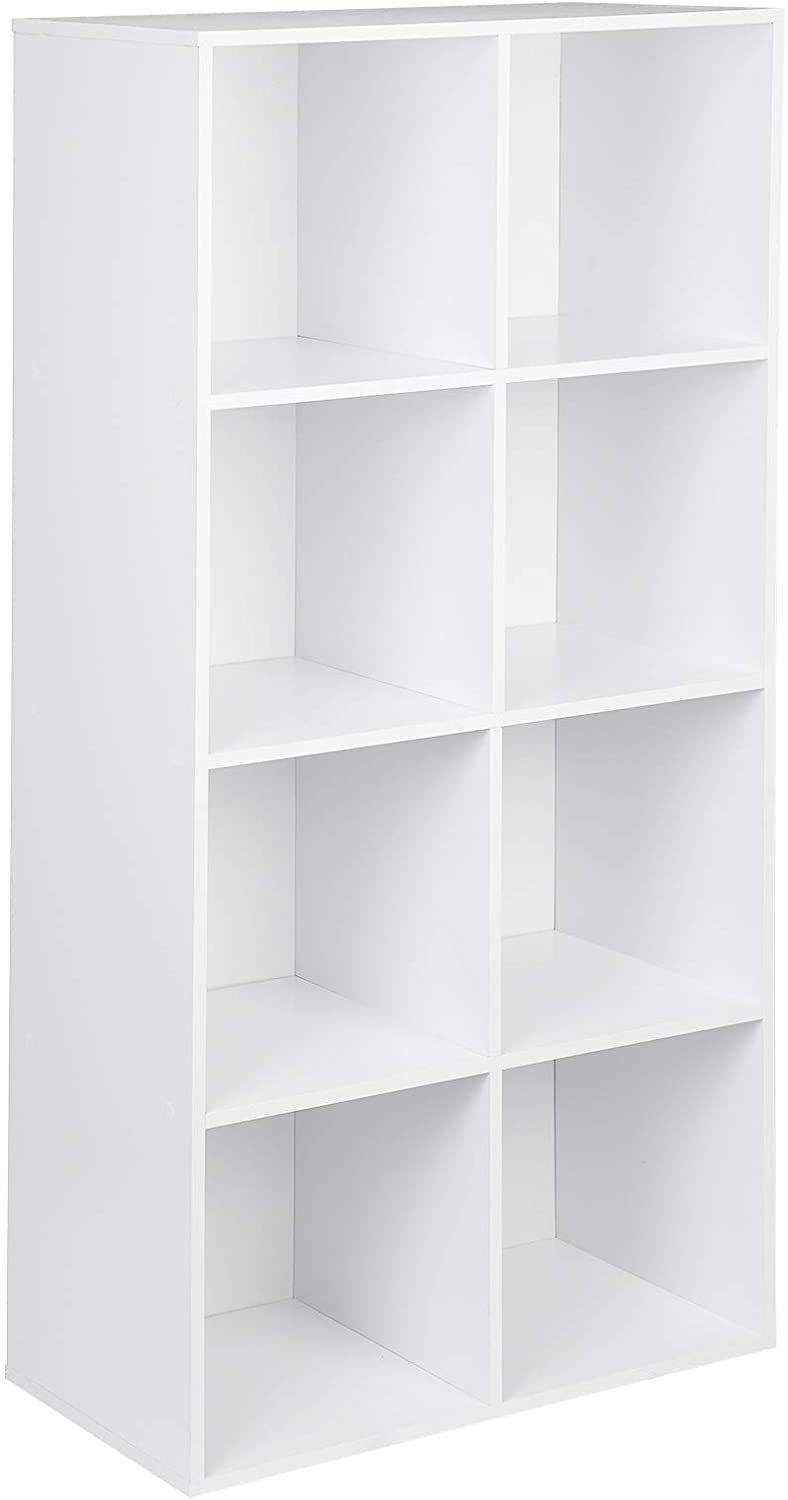Woltu Bücherregal, 1-tlg., Büroregal Aktenschrank, MDF, 8 Fächer