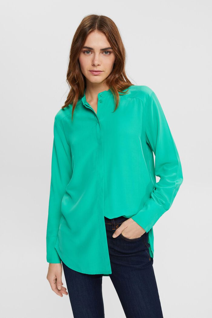 Bluse mit Stehkragen