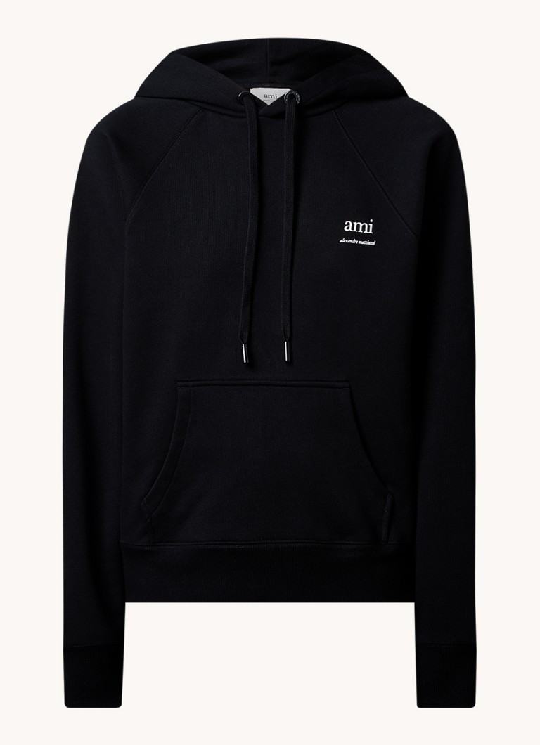 AMI Paris organic cotton hoodie with logo