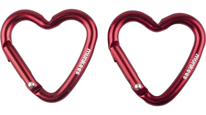 munkees Karabiner Mini Herz 2-tlg.