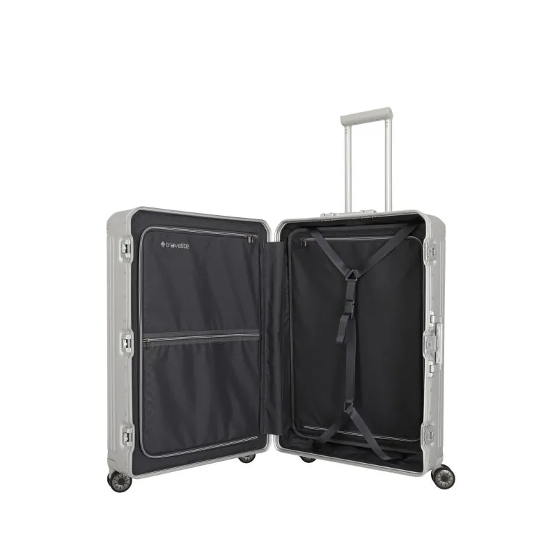 Travelite NEXT Trolley L mit 4 Rollen (77cm) - Silber