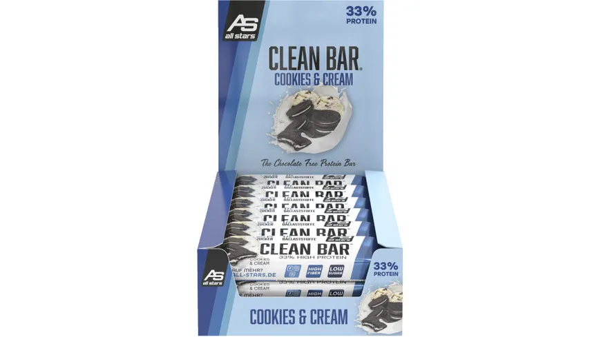 All Stars Clean Bar Cookies & Cream 45 g